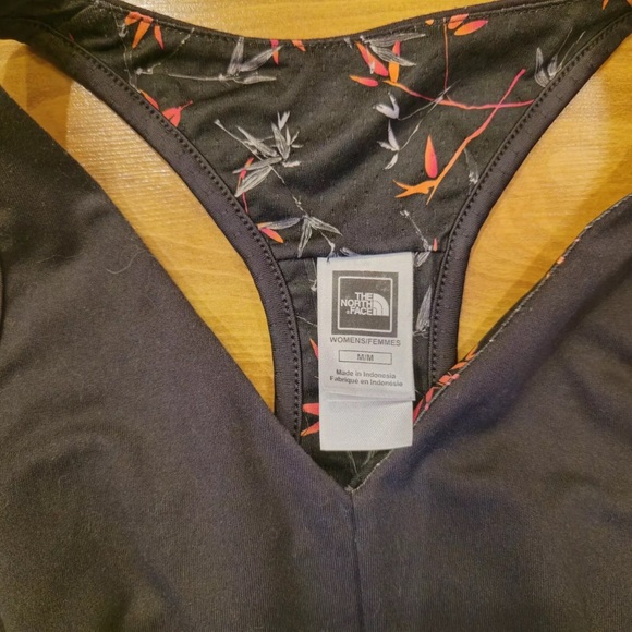 THE NORTH FACE Tank Top Womens M Medium  Shelf Bra Racerback Black - Picture 2 of 5